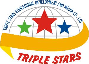 Logo Công ty TNHH truyền thông và phát triển giáo dục Ba Ngôi Sao