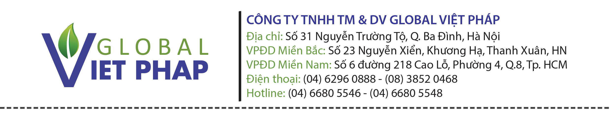 Logo Công ty TNHH Thương mại và Dịch vụ Global Việt Pháp