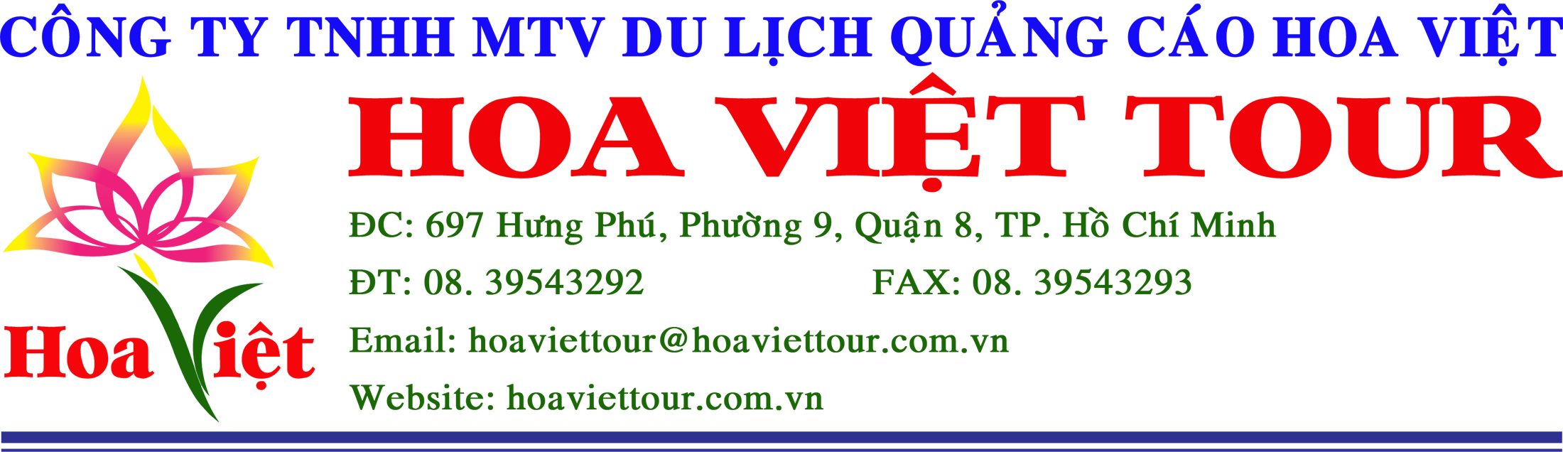 Logo Công ty TNHH MTV Du Lịch Quảng Cáo Hoa Việt