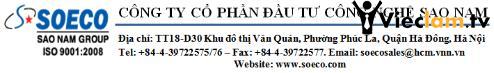 Logo Công Ty Cổ Phần Đầu Tư Công Nghệ Sao Nam